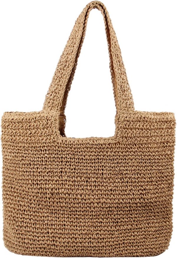 Straw Beach Bag for Women Summer Woven Tote Bag
