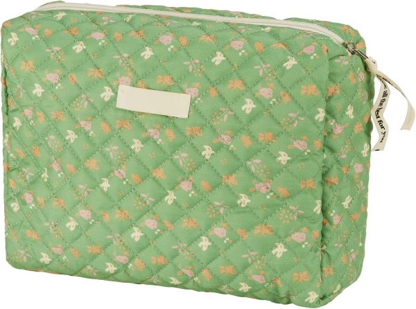 Makeup Cosmetic Bag,Cotton Large Travel Organizer Toiletry Bag for Women for Toiletries Accessories Brushes - Image 2