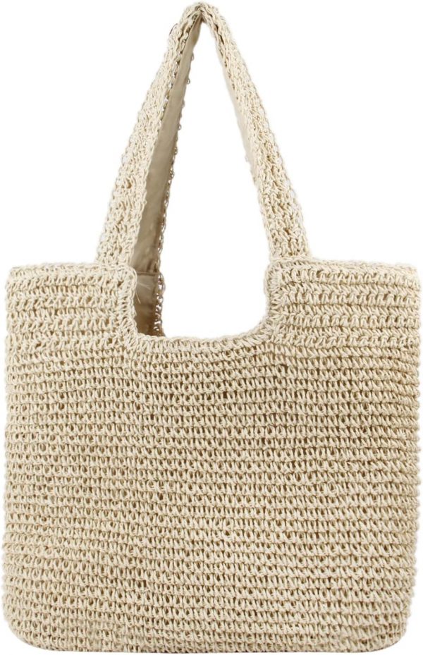 Straw Beach Bag for Women Summer Woven Tote Bag - Image 6