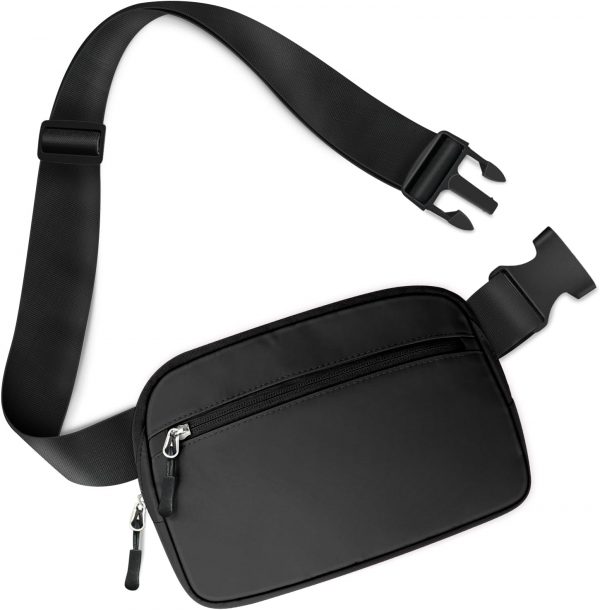 Waterproof Waist Pack with Reflective Strip, Lightweight Slim Belt Bag with No-Bounce Adjustable Strap Running Travel Hiking