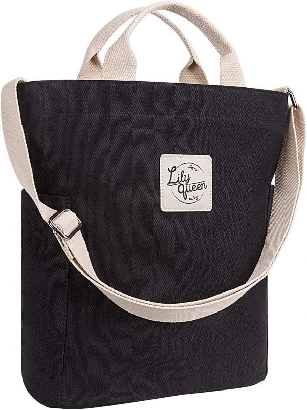 Women Canvas Tote Handbags Casual Shoulder Work Bag Crossbody - Image 3