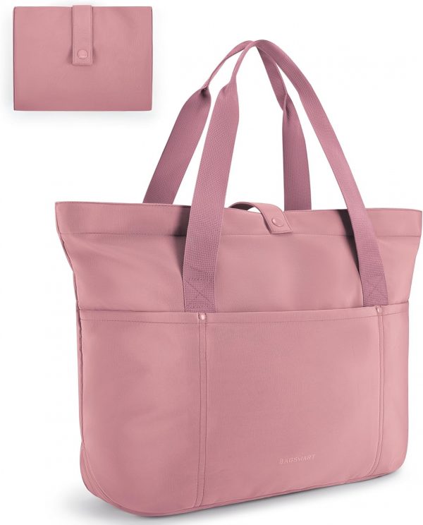 Tote Bag for Women, Foldable Tote Bag With Zipper Large Shoulder Bag Top Handle Handbag for Travel, Work - Image 5