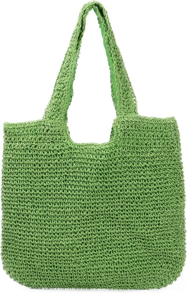 Straw Beach Bag for Women Summer Woven Tote Bag - Image 4