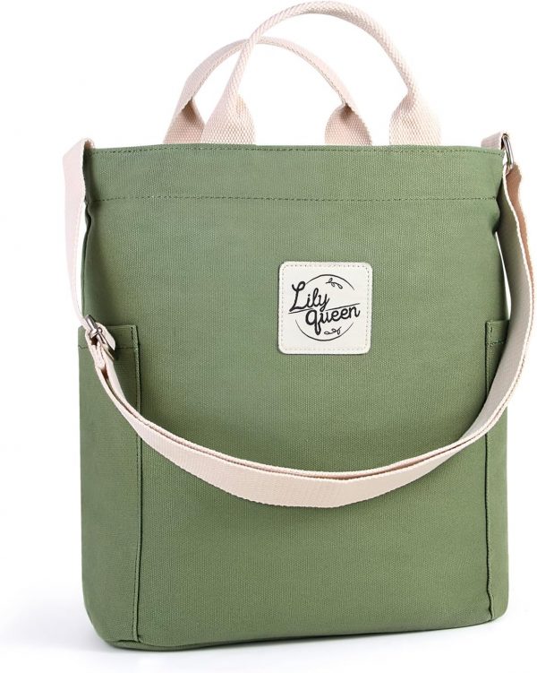 Women Canvas Tote Handbags Casual Shoulder Work Bag Crossbody - Image 5