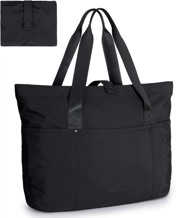 Tote Bag for Women, Foldable Tote Bag With Zipper Large Shoulder Bag Top Handle Handbag for Travel, Work - Image 6