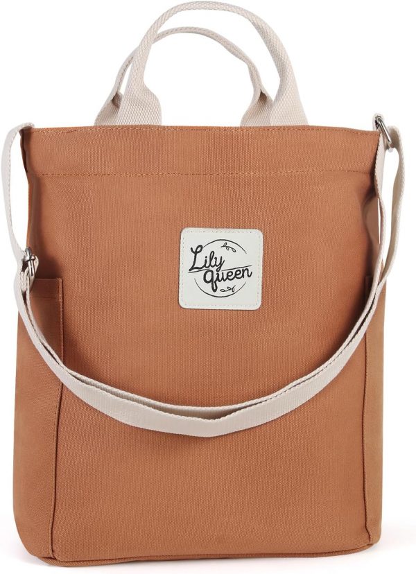 Women Canvas Tote Handbags Casual Shoulder Work Bag Crossbody - Image 6