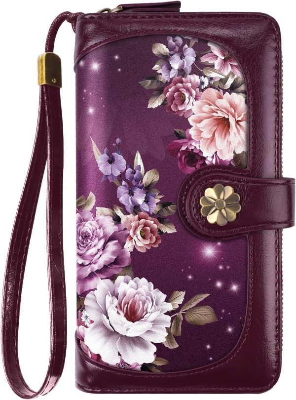 Wallets for Women Multi Card Holder Wallet Clutch Wallet Card Holder Organizer Ladies Purse with Wrist strap Purse - Image 5