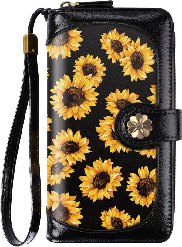Wallets for Women Multi Card Holder Wallet Clutch Wallet Card Holder Organizer Ladies Purse with Wrist strap Purse - Image 4