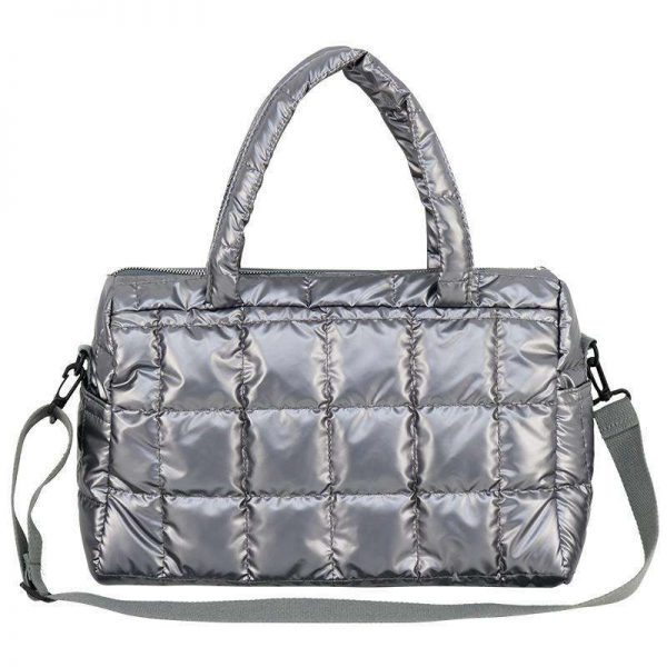Woven Puffy Bag for Women Cotton Padded Designer Crossbody Bags Puffy Down Knitting Handbag