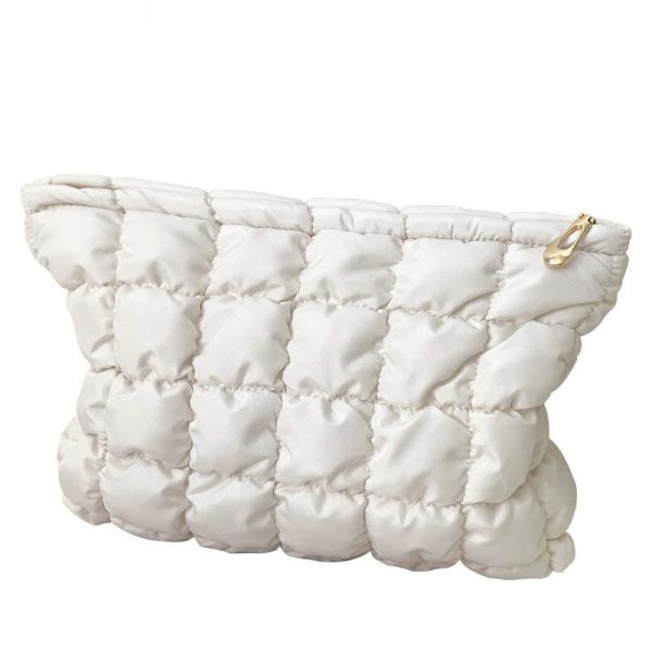New Arrival Padded Quilted Makeup Bag Puffy Makeup Bag Large Capacity Puffer Storage Cosmetic Bag