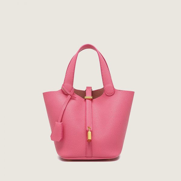 Fashion colorful PU leather big basket bags women handbags ladies bucket - Image 6