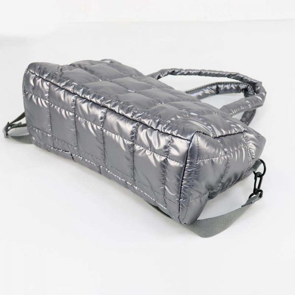 Woven Puffy Bag for Women Cotton Padded Designer Crossbody Bags Puffy Down Knitting Handbag - Image 3