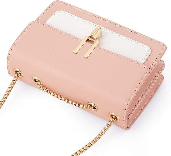 Color-Block Crossbody Bags for Women Leather Cross Body Purses Cute Designer Handbags Shoulder Bag Medium Size - Image 3