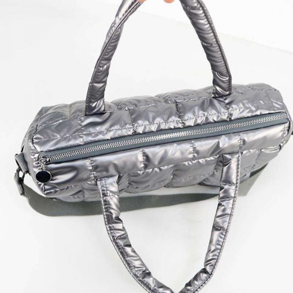 Woven Puffy Bag for Women Cotton Padded Designer Crossbody Bags Puffy Down Knitting Handbag - Image 4