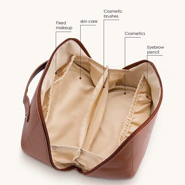 Large Capacity Waterproof charming Storage PU Makeup Bag Women's custom logo cosmetic bag - Image 3