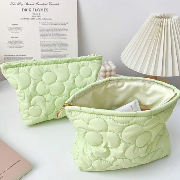 New Arrival Padded Quilted Makeup Bag Puffy Makeup Bag Large Capacity Puffer Storage Cosmetic Bag - Image 5