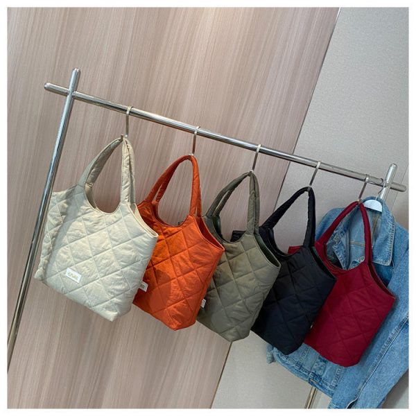 Lightweight Puffy Bag for Women Fits Anywhere Soft Quilted Padding Tote Bag Purse Big Capacity Daily Tote bag and durable - Image 6