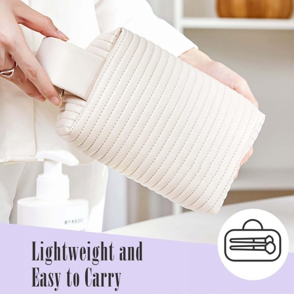 Custom Logo Makeup Brush Bags Clutch Accessories Skincare Organizer Zipper Pouch Waterproof Travel Quilted Cosmetic Bag - Image 3