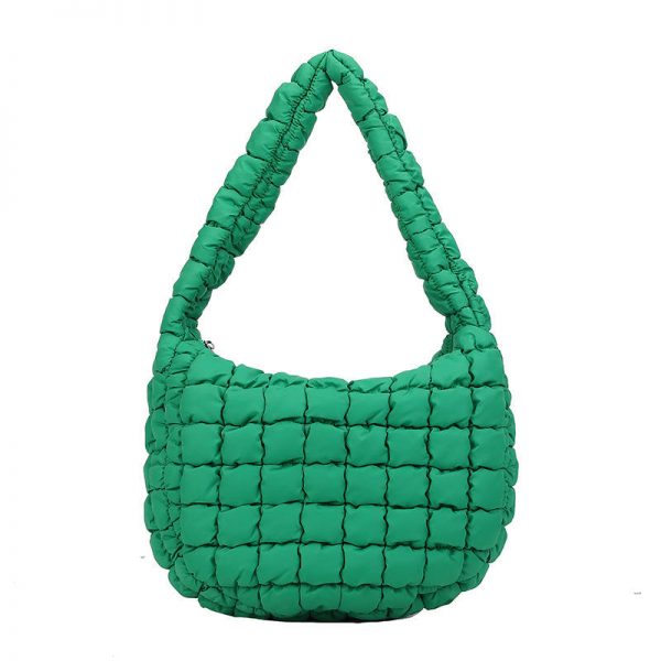 Fashion Soft Puffer Clouds Cute Shoulder Bags Winter Cotton Padded Women Quilted Sling Down Tote bag for women - Image 5
