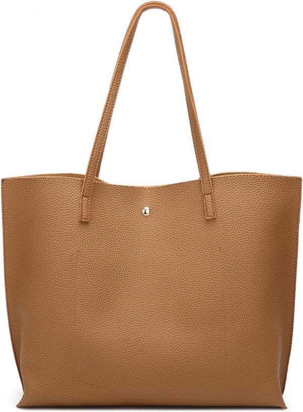 Women's Soft Faux Leather Tote Shoulder Bag from, Big Capacity Tassel tote bag - Image 5
