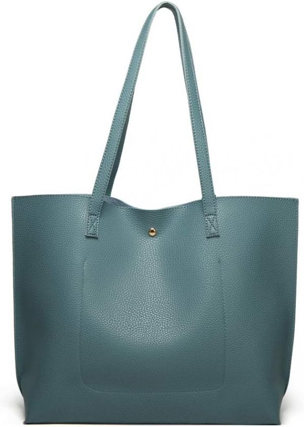 Women's Soft Faux Leather Tote Shoulder Bag from, Big Capacity Tassel tote bag - Image 4