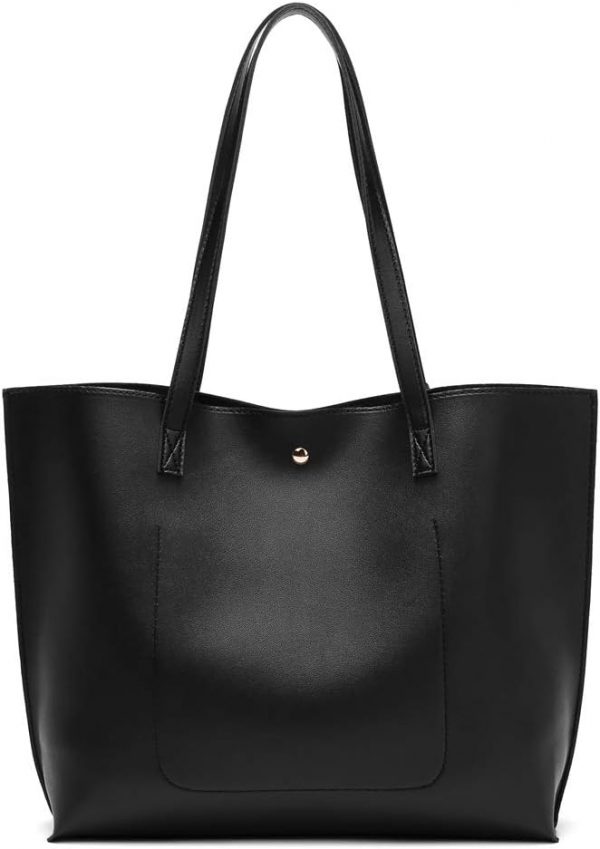 Women's Soft Faux Leather Tote Shoulder Bag from, Big Capacity Tassel tote bag