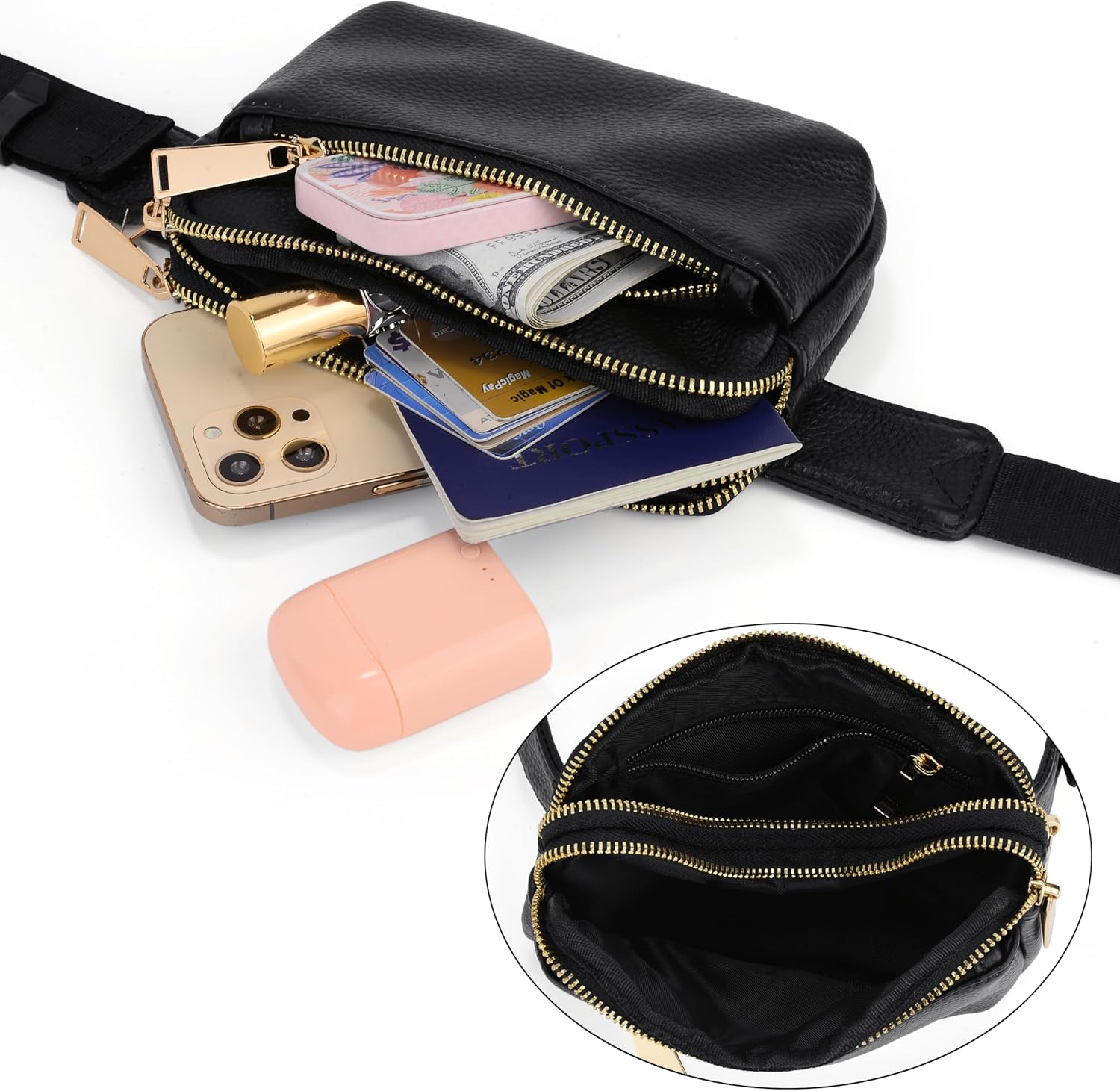 Fanny Pack for Women Crossbody Trendy Fashion Belt Purse Chest Waist Hip Bumbag for Outdoor Shopping Travel Hiking