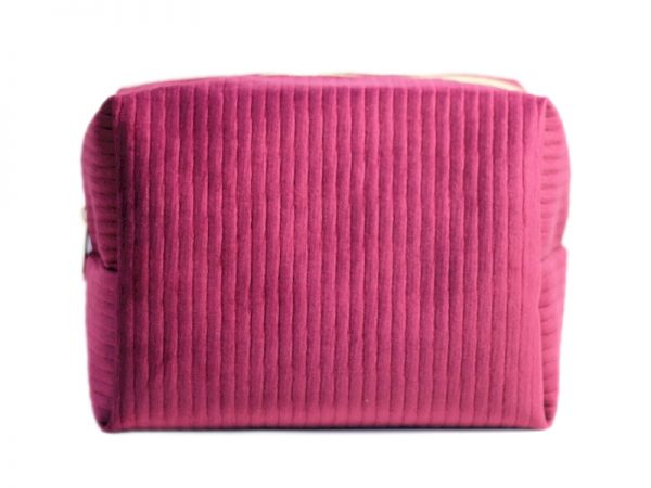 Singyoung Striped Velvet Make-up Bag - Image 2