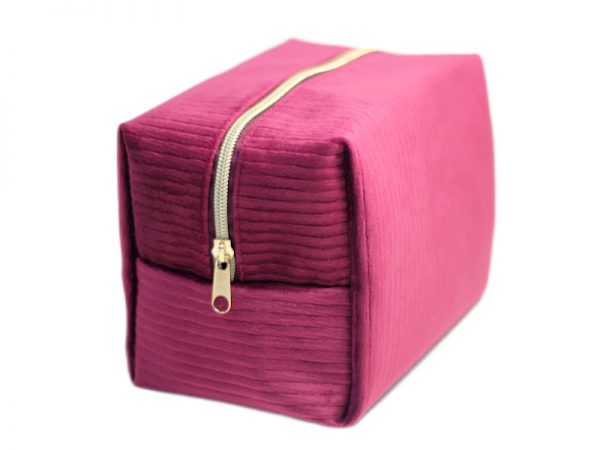 Singyoung Striped Velvet Make-up Bag