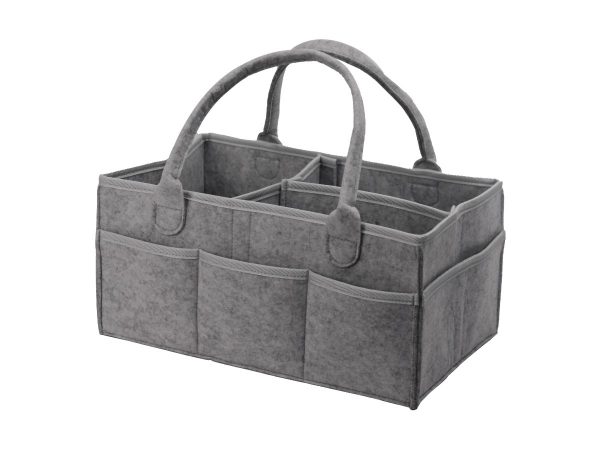 Felt Diaper Caddy - Nursery Storage Bin and Car Organizer for Baby Wipes - Image 2