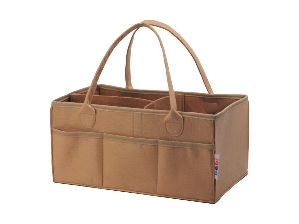 Felt Diaper Caddy - Nursery Storage Bin and Car Organizer for Baby Wipes - Image 3