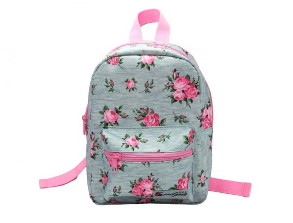 Pink Flower Pattern Casual Backpack